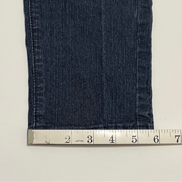 Y Jeans Skinny Jeans Dark Wash Rhinestone Embroidered Pockets FLAWED Size 9 - Picture 13 of 13